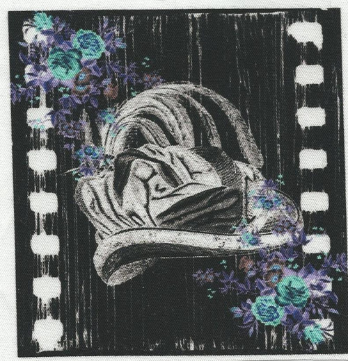Bavlněná látka - panel 9,5 x 10 cm