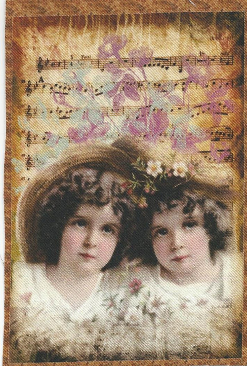 Bavlněná látka - panel 8,5 x 12,5 cm