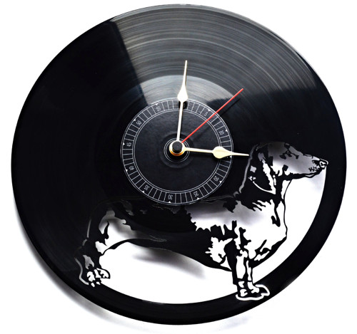 Jezevčík - vinylové hodiny — foto 1