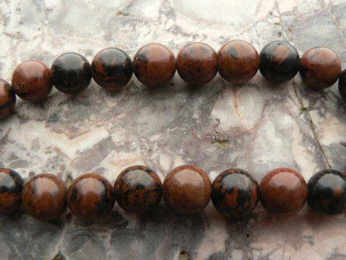 Obsidián mahagonový korálek 8mm(3 kusy)