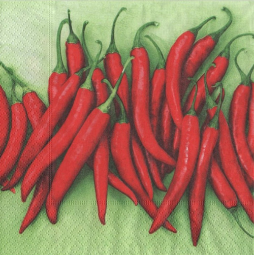 Papírový ubrousek,paprička,chilli,pálivé,2kusy
