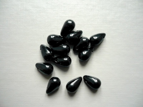Černé kapky 10 x 6 mm - 30 ks