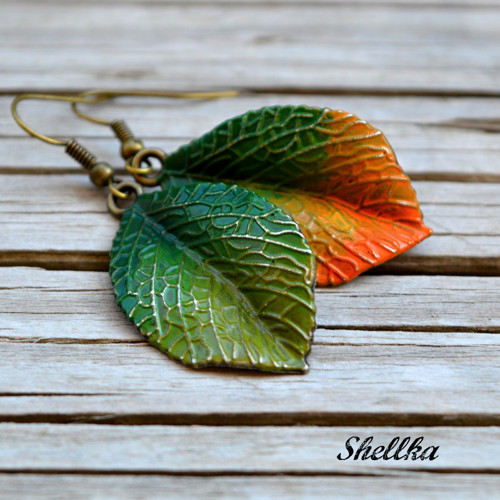 Náušnice ,,AUTUMN LEAVES,, VII. — foto 1