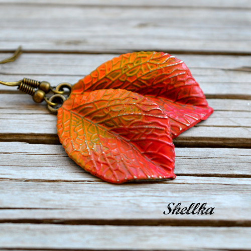 Náušnice ,,AUTUMN LEAVES,, VIII. — foto 1