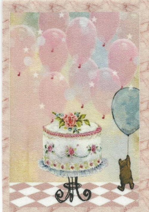 Bavlněná látka - panel 8,5 x 12,5 cm
