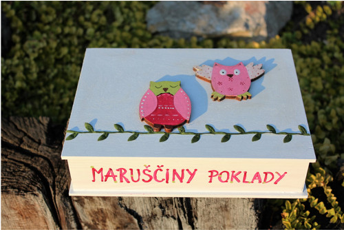 Dřevěná krabička SOVIČKOV