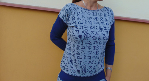 Tričko piktogram-3/4 rukáv