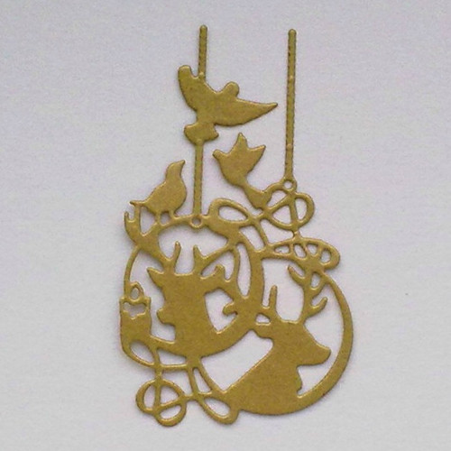 Výsek - Lesní ornament (zlatá matná)