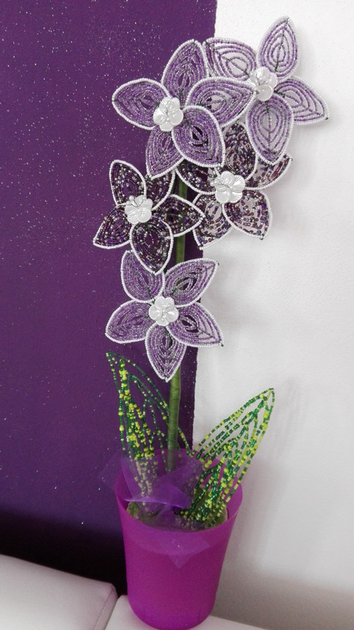 Orchidej z korálků — foto 1
