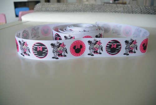 Rypsová stuha minnie mouse 2,5 cm — foto 1