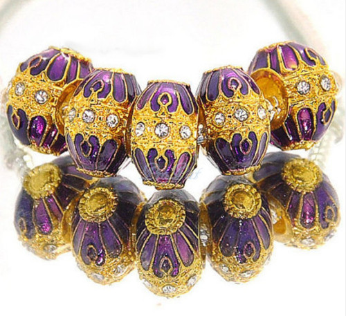 Kovový korálek cloisonné — foto 1