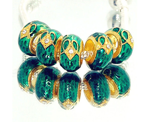 Kovový korálek cloisonné — foto 1