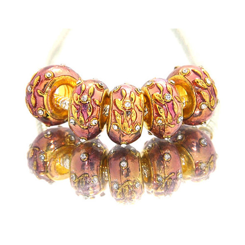 Kovový korálek cloisonné — foto 1