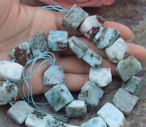 Larimar surové 14x18mm — foto 1