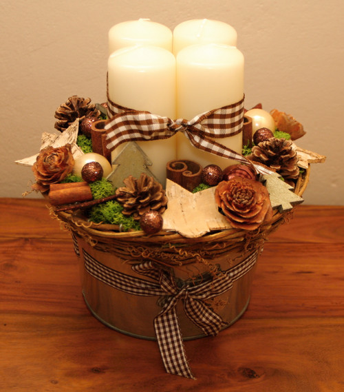 Přírodní adventní svícen — foto 1