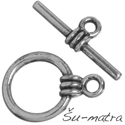 Americké zapínání platinové, 10 mm (20 setů)