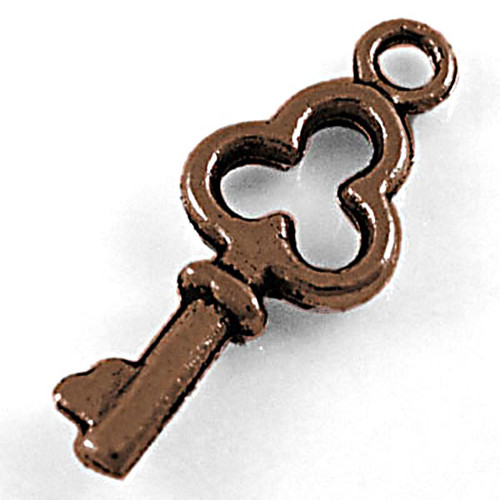 Přívěšek MINI klíč/ ant.měď/16x6mm