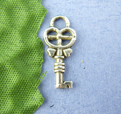 Přívěšek antický klíč/ ant.stříbro/ 18x8mm/ 2ks