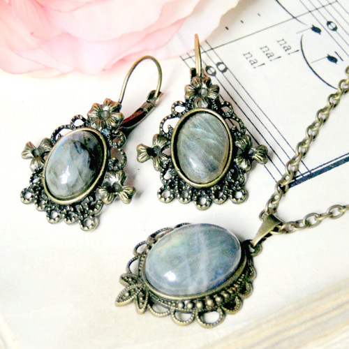 Vintage Labradorite Set / Set s labradoritem