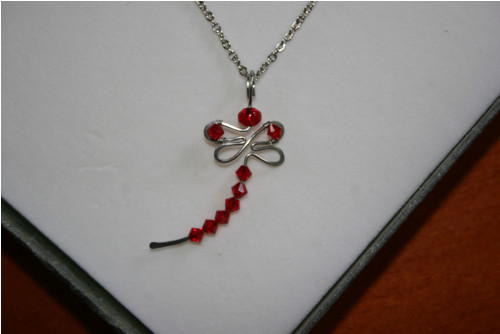 Přívěšek Vážka - chirurgická ocel Swarovski
