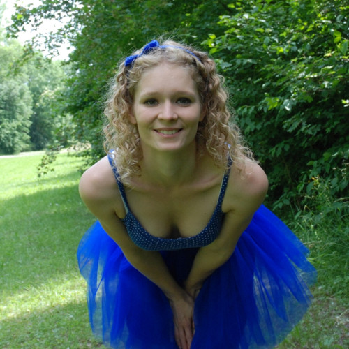 Modrá tylová sukně-SKLADEM