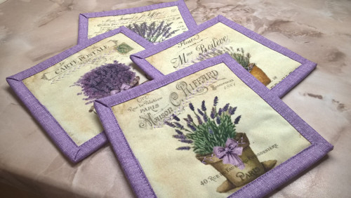 Podkafíčka Lavender sada 4ks - 1. — foto 1