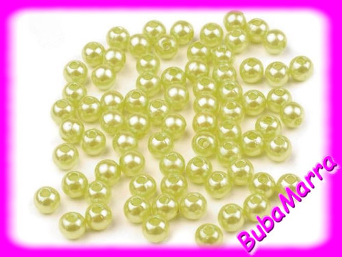 ~100 ks~ Voskované perle ~ 5mm ~ Sv. zelená