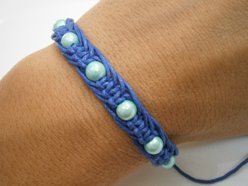 Hematitový magnetický náramek (macramé) - Unisex — foto 1