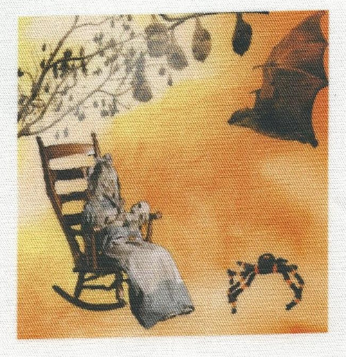 Bavlněná látka - panel 7,5 x 7,5 cm