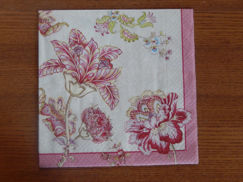Ubrousek na decoupage - romantické květy