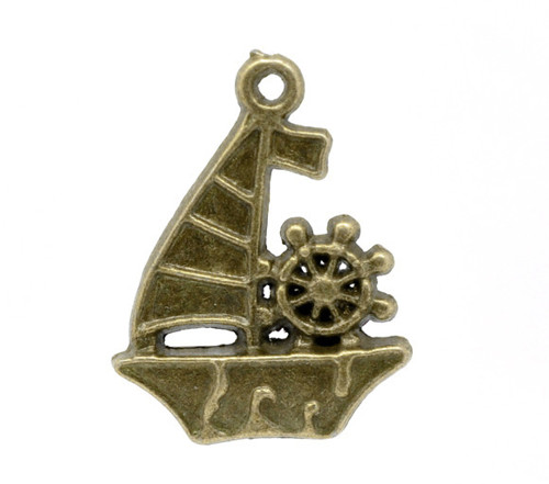 Loď větší/ bronz/ 29x22mm/ 1ks