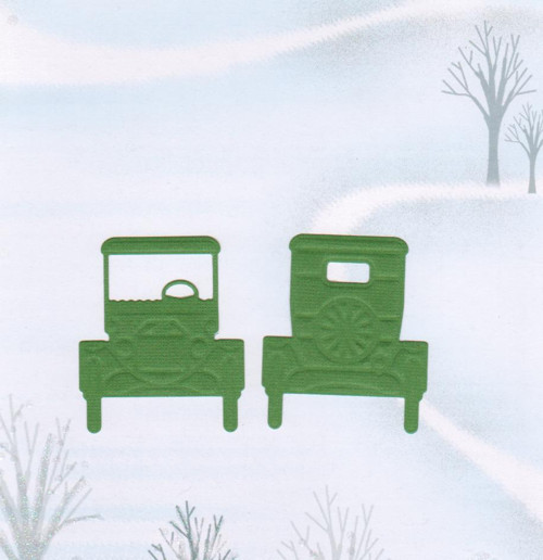 Auto - trávově zelený výsek (2 ks)
