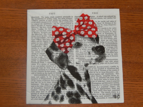 Ubrousek na decoupage - pes s mašlí — foto 1
