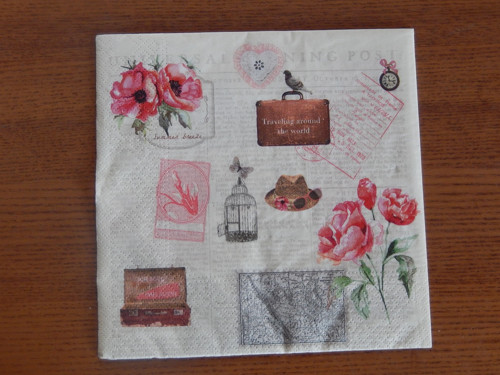 Ubrousek na decoupage - útržky z cest