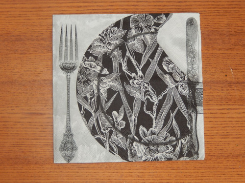 Ubrousek na decoupage - black diner I — foto 1