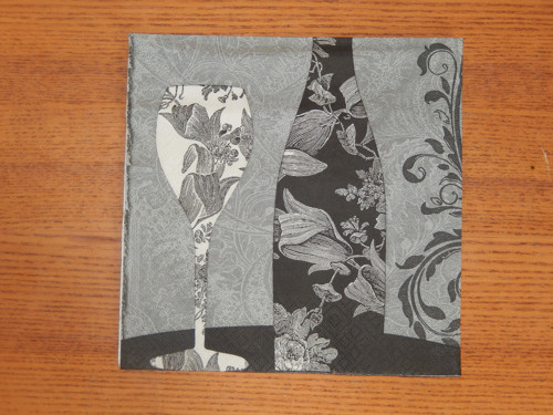 Ubrousek na decoupage - black diner II
