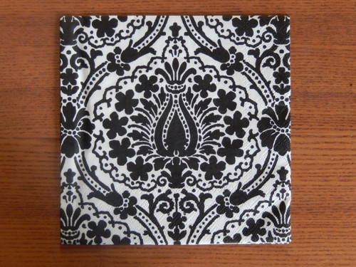 Ubrousek na decoupage - ornament, černobílý — foto 1