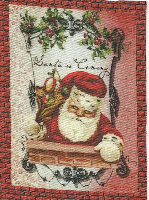 Bavlněná látka - panel 8 x 11,5 cm