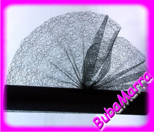 ~ ORGANZA pavučinka~ šíře 38cm ~ ČERNÁ — foto 1
