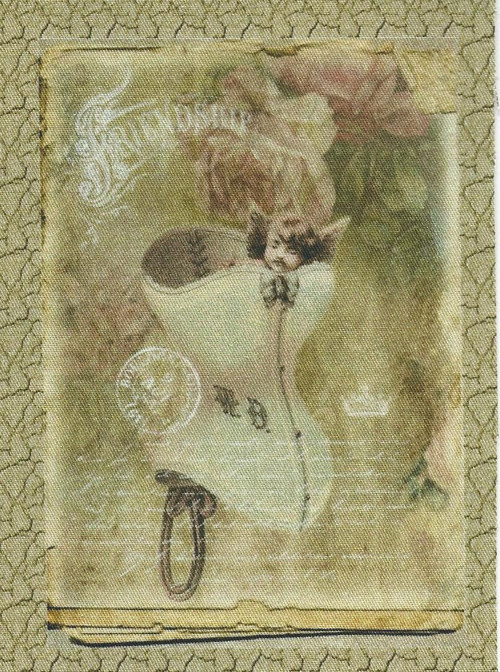 Bavlněná látka - panel 8 x 11,5 cm