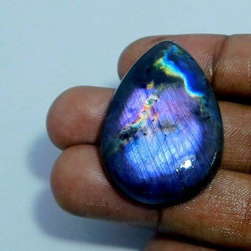 Labradorit slza - 26 X 39 X 8mm — foto 1