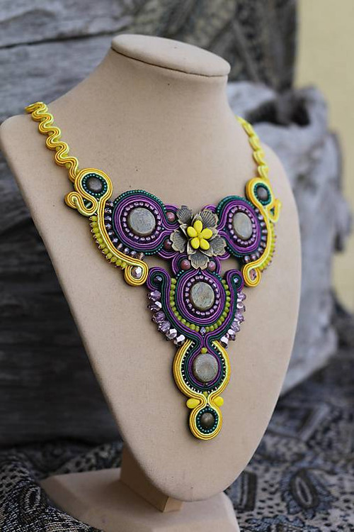 Soutache náhrdelník Brazil Paradise — foto 1