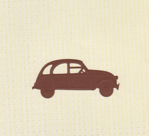 Auto - tmavě hnědý výsek (5 ks)
