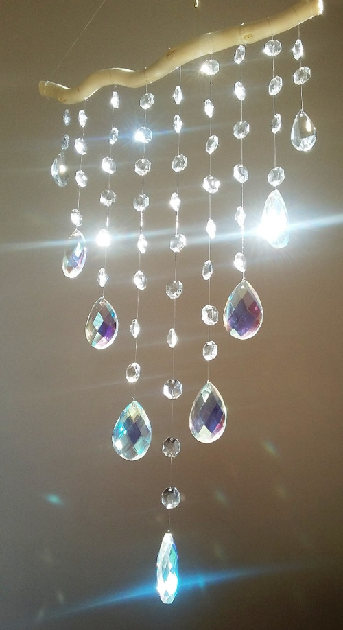 Křišťálový závěs feng shui, světlohra