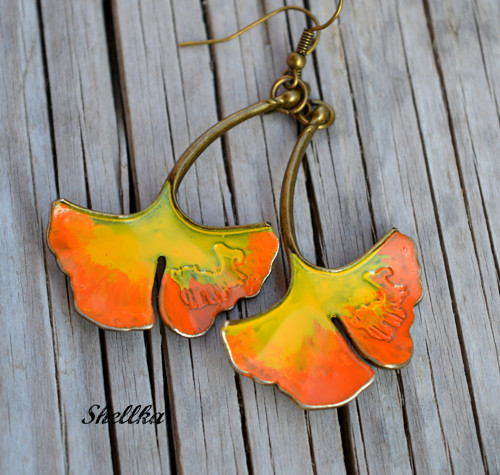 Náušnice ,,GINKO LISTY,, III. — foto 1