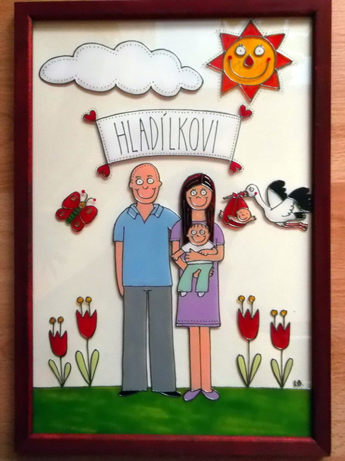 Rodinka malovaná na přání