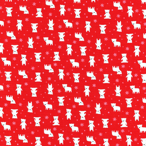 Látka Mini Muu Spring 2016 - Red Polar Bears