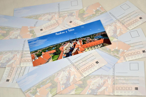 Pohlednice Pozdrav z Telče (panorama)