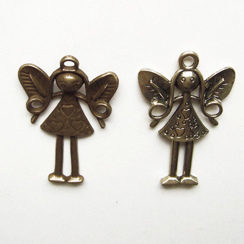 Andělíček velký č.2/ ant.bronz/ 56x37mm — foto 1