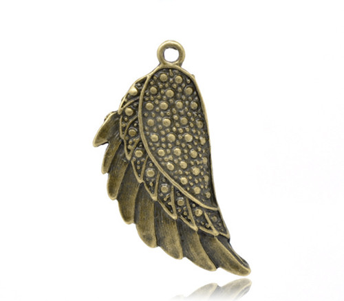 Křídlo kropenaté větší/ bronz/ 43x20mm/ 1ks